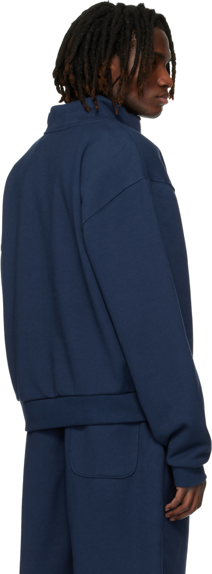 The North Face Navy TNF Red Box Half Zip Sweatshirt
