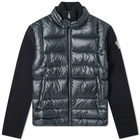 Moncler Grenoble Men's Knitted Arm Down Jacket in Navy