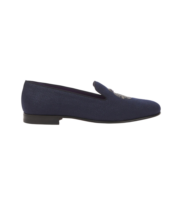 Photo: Ralph Lauren Purple Label Alonzo embroidered linen loafers