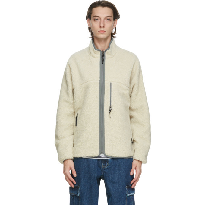 thisisneverthat Reversible Off-White Sherpa Boa Jacket thisisneverthat