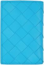 Bottega Veneta Blue Flap Card Case