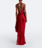 Maria Lucia Hohan Heidi pleated silk bustier gown