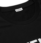 Loewe - Printed Cotton-Jersey T-Shirt - Black