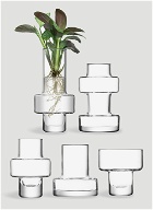 Set of Five Metropole Mini Vases in Transparent