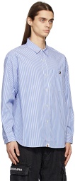 BAPE Blue & White Poplin Stripe Shirt
