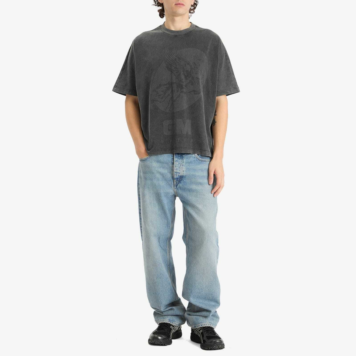 God Made Men's Steadfast T-Shirt in Washed Grey