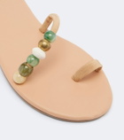 Ancient Greek Sandals Eleftheria beaded sandals
