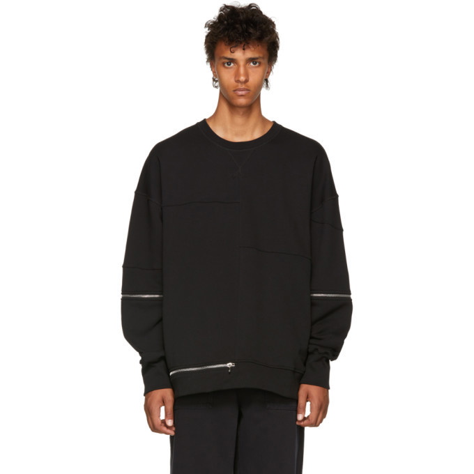 Photo: Alexander McQueen Black Zippered Sweatshirt