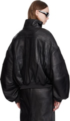 WILLY CHAVARRIA Black Ruff Rider Leather Jacket