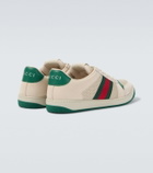 Gucci Screener leather-trimmed sneakers