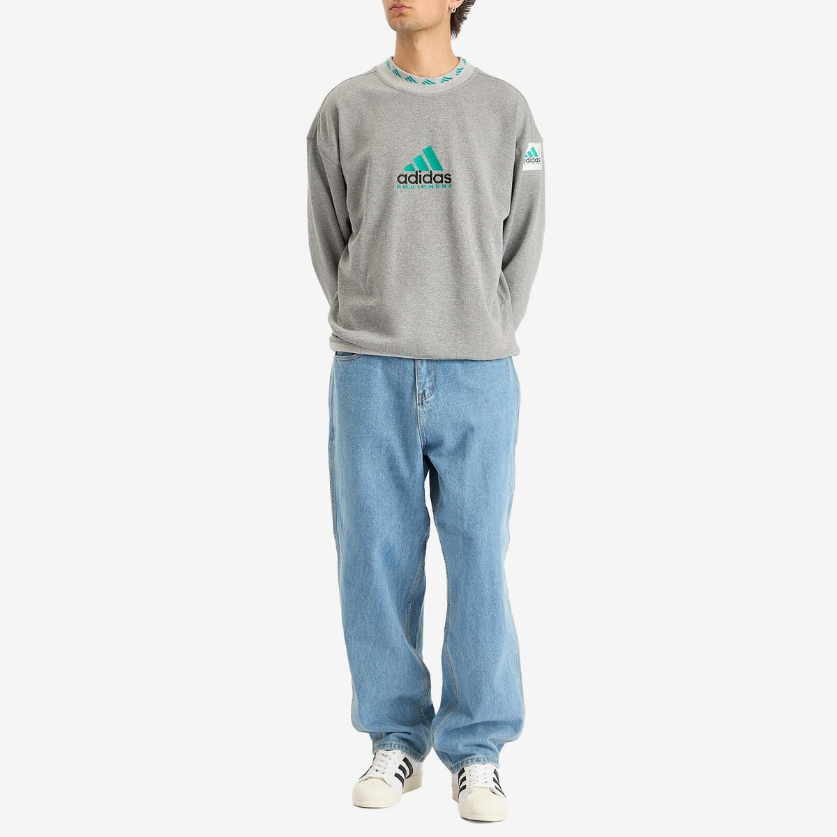 Adidas Men's EQT Reflective Crewneck Sweatshirt in Medium
