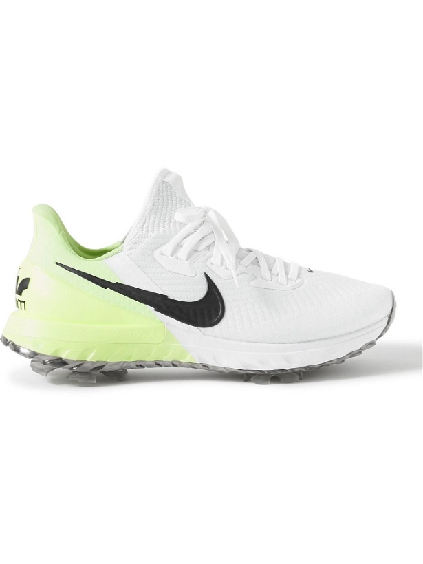 Photo: Nike Golf - Air Zoom Infinity Tour Rubber-Trimmed Flyknit Golf Shoes - White