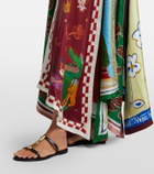 Alémais x MLAK Tangible Love printed silk midi dress