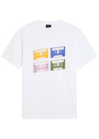 PS Paul Smith Tapes Printed Cotton T-shirt White