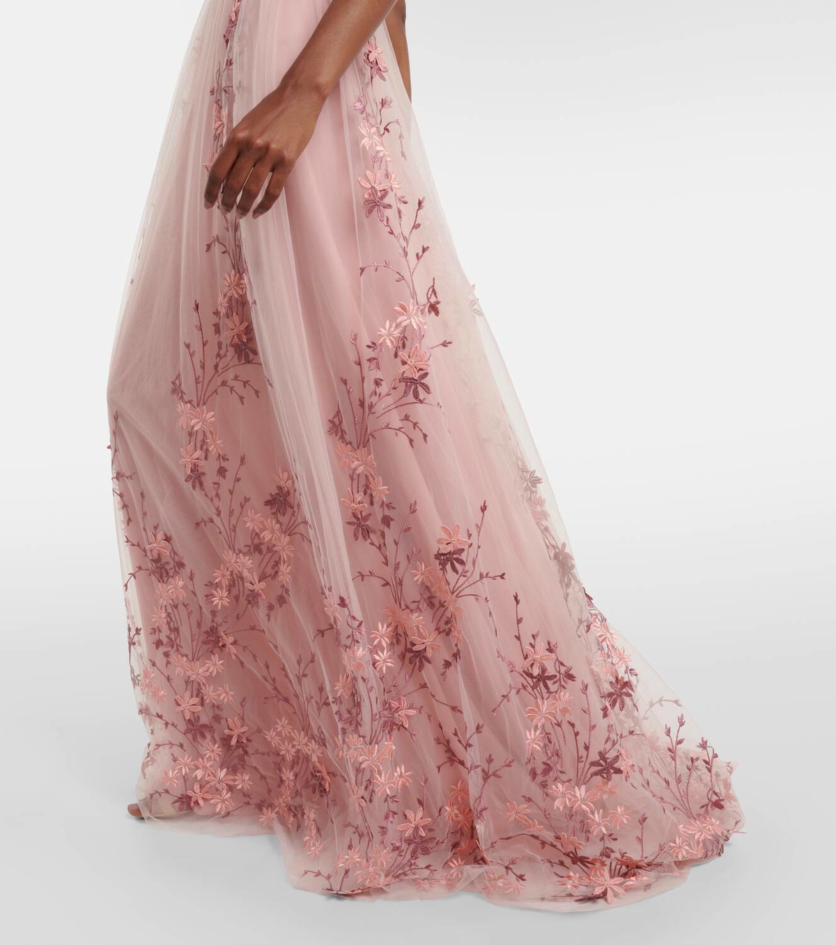 Costarellos Eva embroidered tulle gown Costarellos Costarellos Eva embroidered tulle gown Costarellos