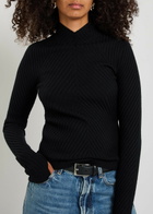Victoria Beckham Georgia Ribbed Merino Wool Jumper Black