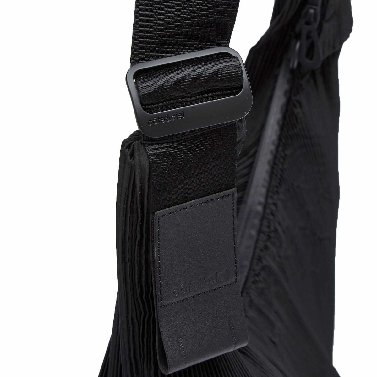 Cote&Ciel Hyco S Pleated Cross Body Bag in Black 