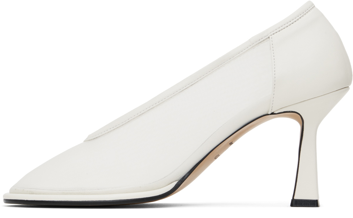 RECTO Off-White Poppy Rounded Toe Heels