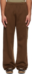 Les Tien Brown Heavyweight Utility Puddle Sweatpants
