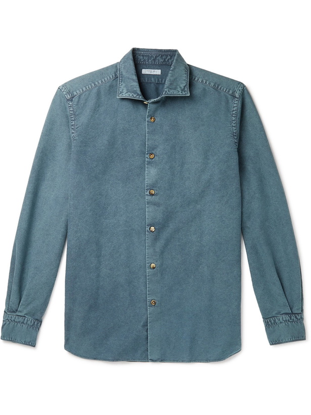 Photo: BOGLIOLI - Cotton Oxford Shirt - Blue