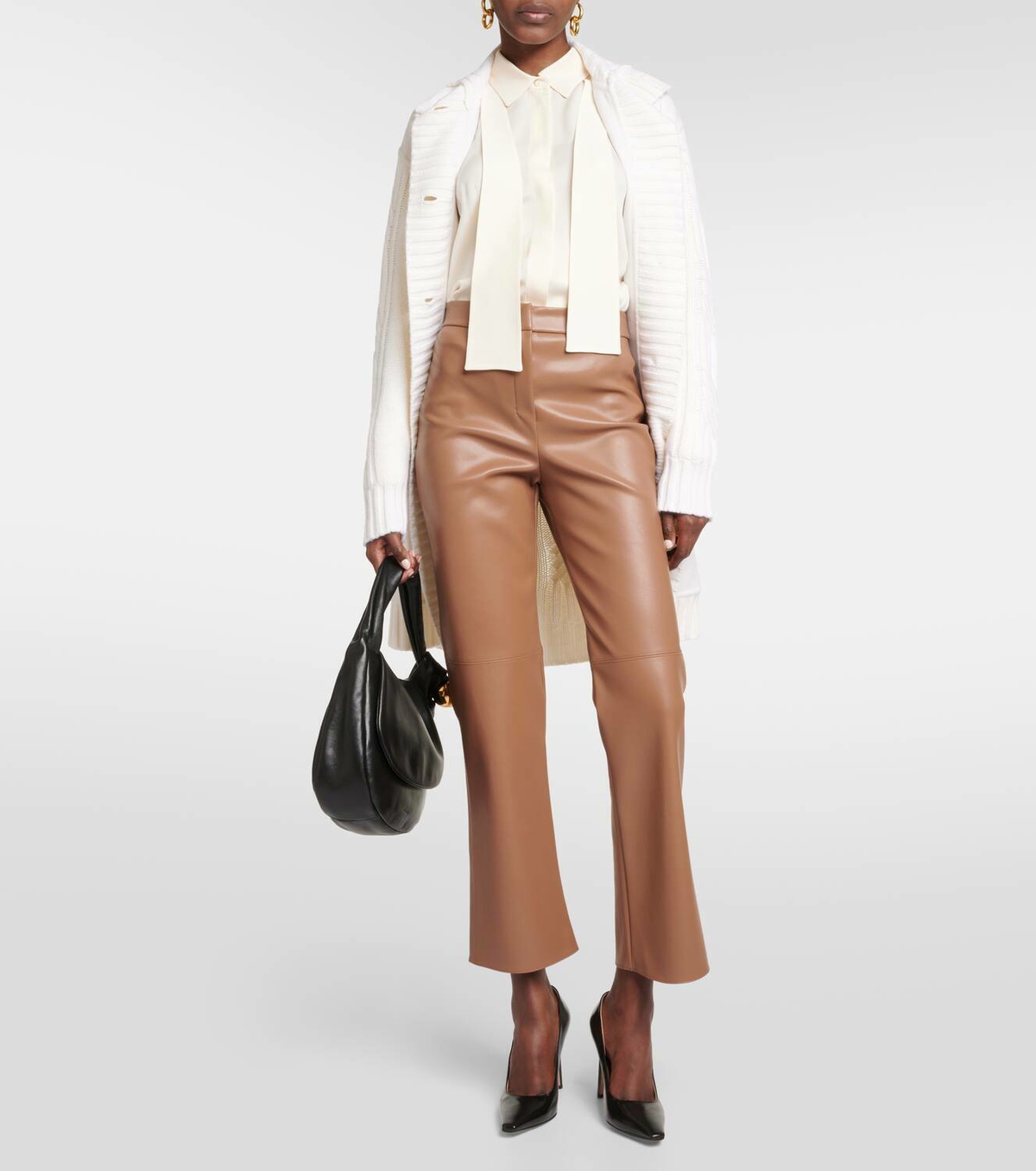 S Max Mara Sublime faux leather flared pants S Max Mara S Max Mara Sublime faux leather flared pants S Max Mara