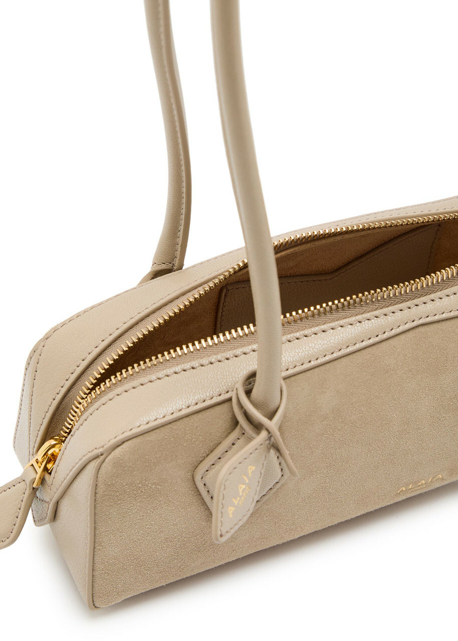 Alaïa Le Teckle Small Leather and Suede Shoulder bag - Grey - One Size