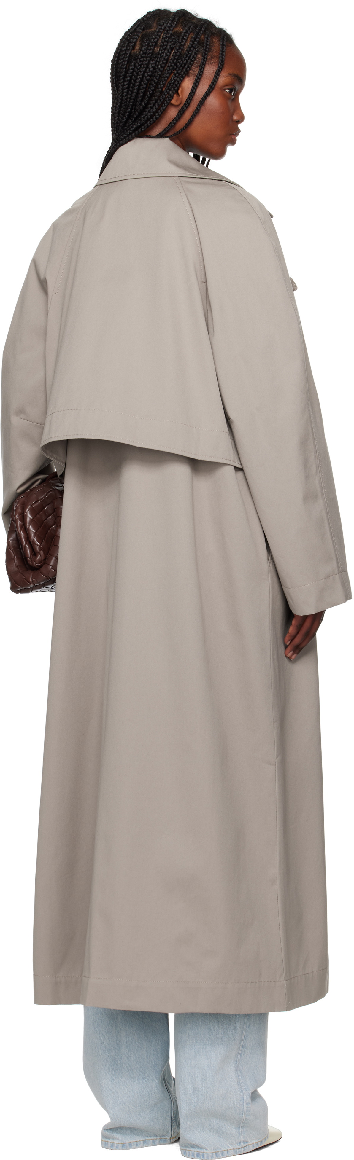 REMAIN Birger Christensen Beige Long Trench Coat