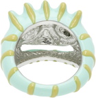 Collina Strada Yellow & Blue Liberty Frog Ring