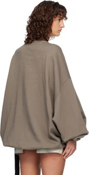 Rick Owens DRKSHDW Gray Temple Hun Crewneck Sweatshirt