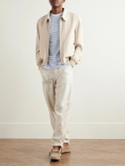 Ralph Lauren Purple label - Logo-Embroidered Striped Cotton-Lisle T-Shirt - Blue