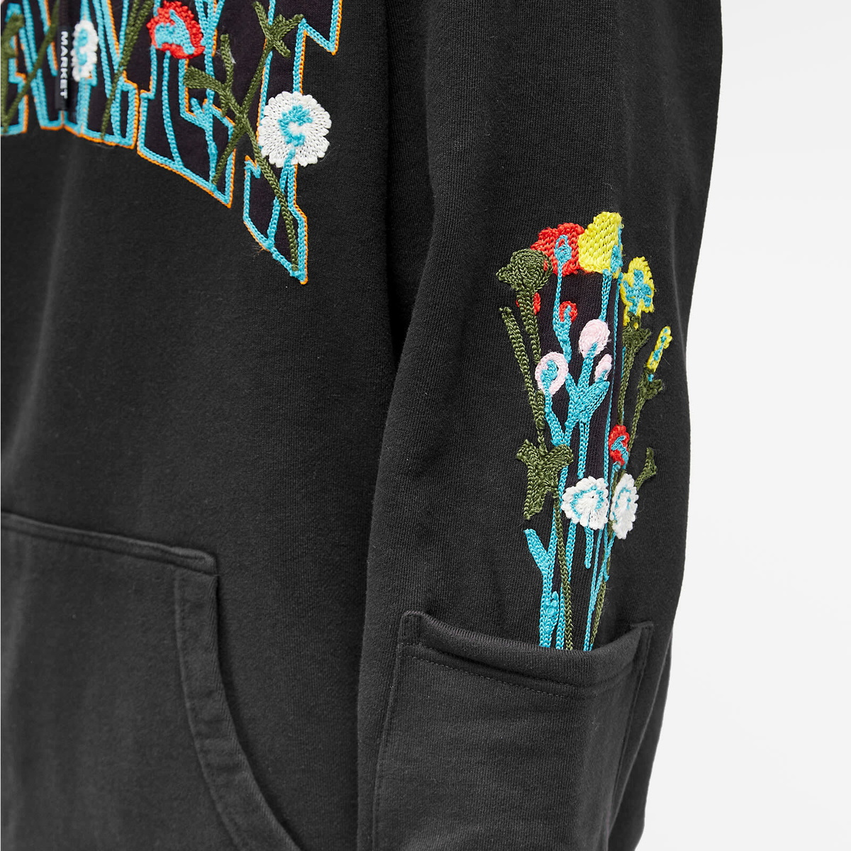 MARKET Men's Bouquet Hoodie in Washed Black