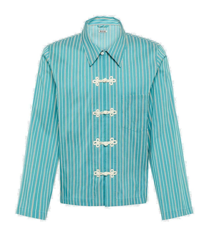 Photo: Bode Shore Stripe cotton-blend shirt