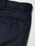Officine Générale - Hugo Straight-Leg Belted Wool Trousers - Blue