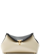 Toteme T-lock Panelled Mini Leather Clutch - Black - One Size
