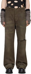 Alexander Digenova Khaki Underground Repair Jeans
