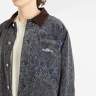 Awake NY Men's Leopard Corduroy Work Jacket in Navy