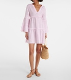 Heidi Klein Baie de Cassis tiered linen kaftan