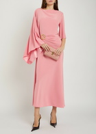 Joseph Joya Draped Satin-twill Maxi Dress Light Pink