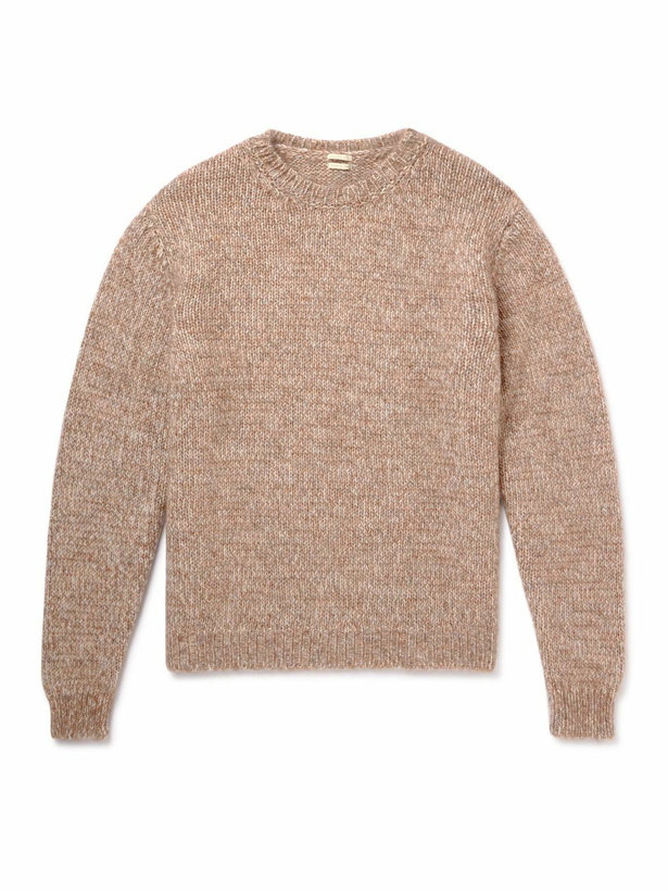 Photo: Massimo Alba - Ethan Knitted Melangé Wool, Mohair and Silk-Blend Sweater - Neutrals