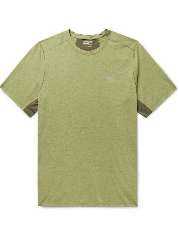 Photo: ARC'TERYX - Cormac Comp Panelled Jersey and Mesh T-Shirt - Green