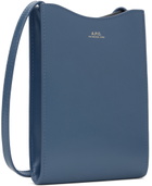 A.P.C. Blue Jamie Neck Pouch