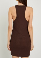 Lemaire Scoop-neck Fine-knit Mini Dress Brown