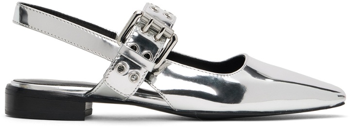 Photo: rag & bone Silver Astra Slingback Slippers