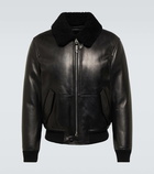 Tom Ford Shearling-trimmed leather jacket