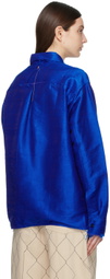 AIREI Blue Raw Edge Shirt