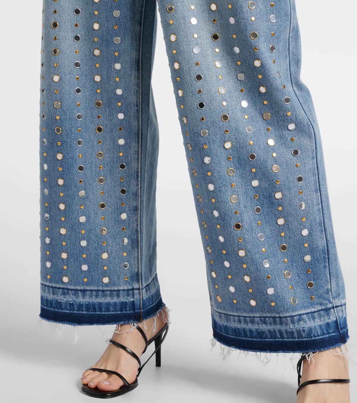 Xu Zhi Embellished wide-leg jeans