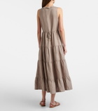 Heidi Klein Zakynthos tiered linen midi dress