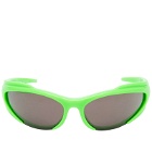 Balenciaga Eyewear BB0253S Sunglasses in Green/Grey