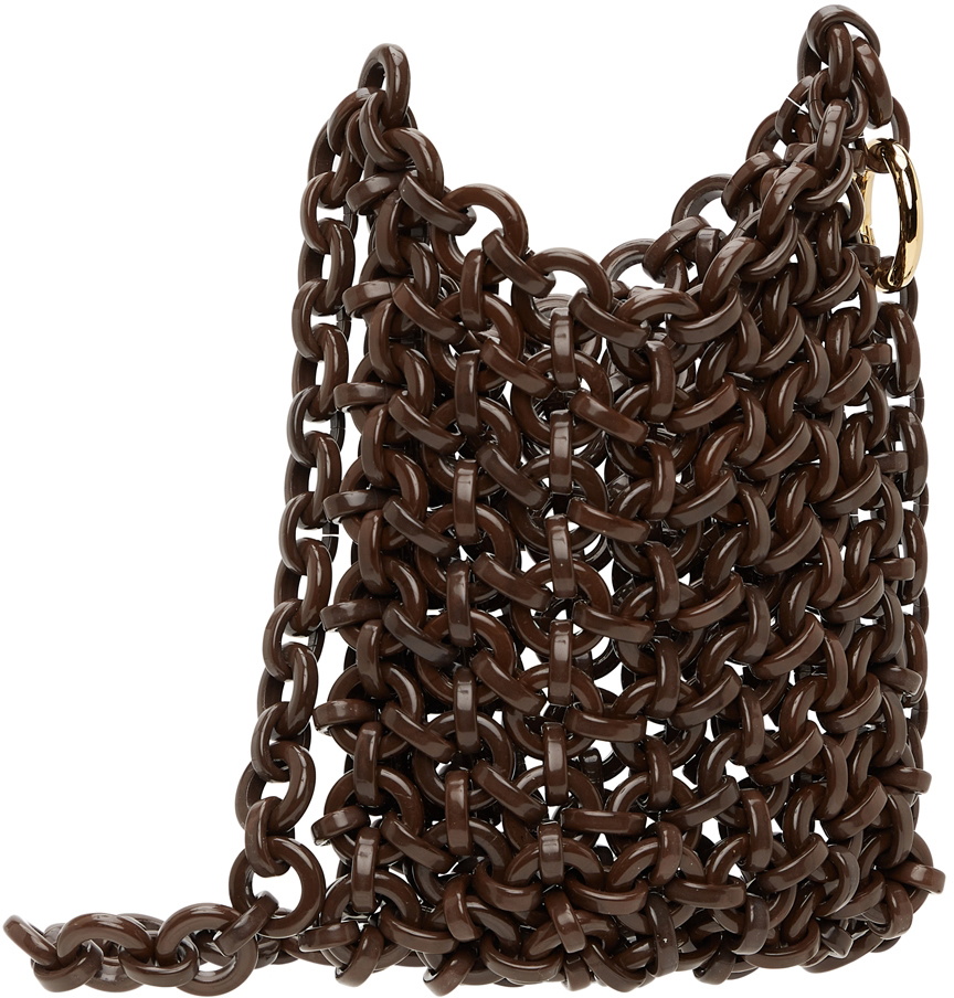 Jil Sander Brown Small Link Crossbody Bag Jil Sander