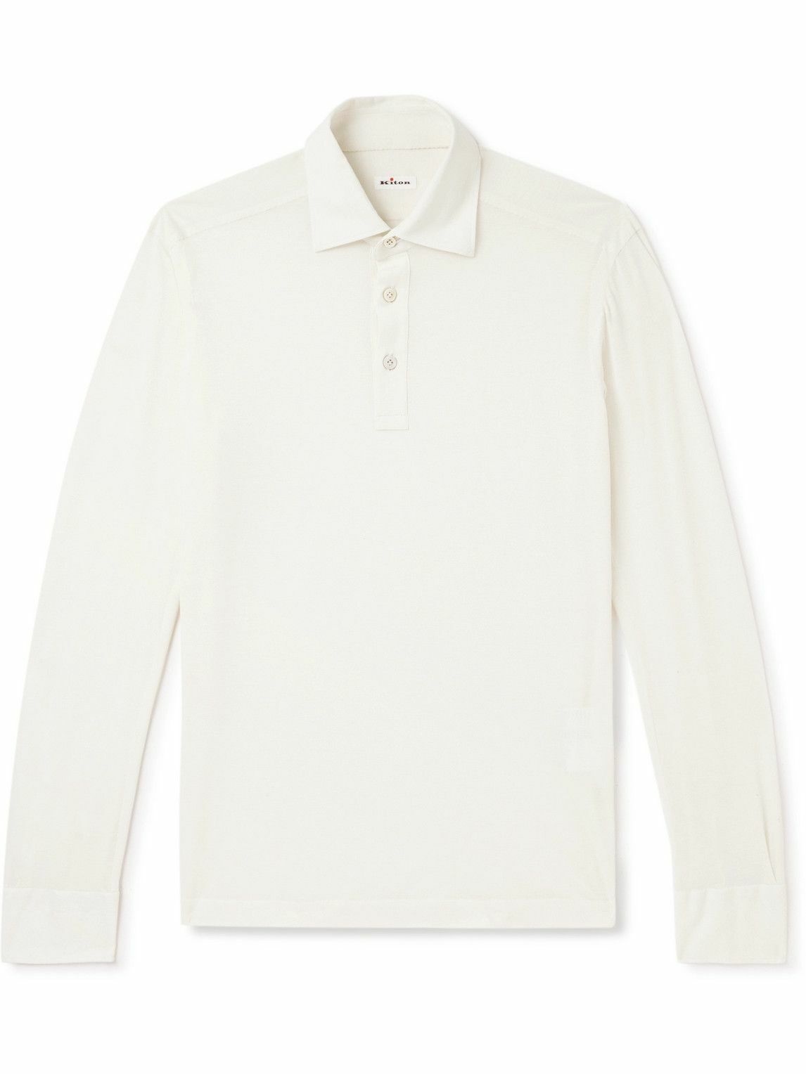 Kiton - Cotton Polo Shirt - White Kiton